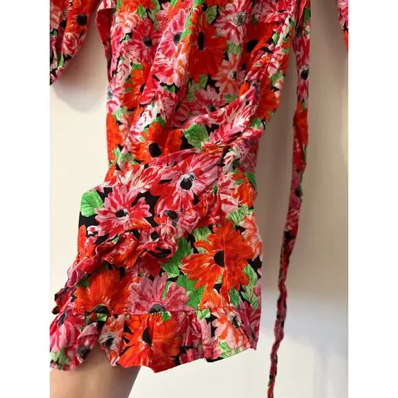 ASOS Floral Mini Wrap Dress - Picture 5 of 9